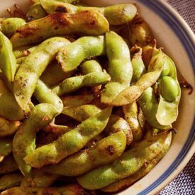 Grilled ginger-garlic edamame is a quick and simple snack for down on the dock
