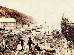 Bruce County Memories: Steam tug locked in ice pack off Tobermory