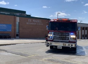 One person suffers life-threatening injuries as fire forces school evacuation: OPP