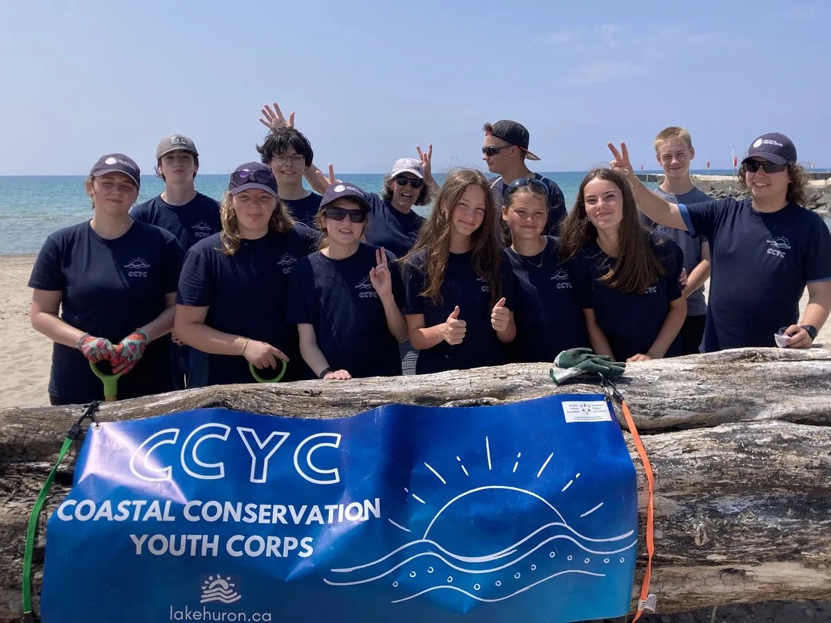 Coastal Conservation Youth Corps hitting the waterfront in Kincardine