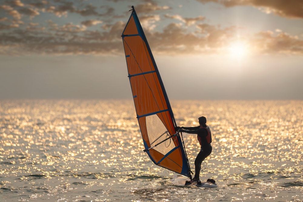 A simple way to patch a torn sail