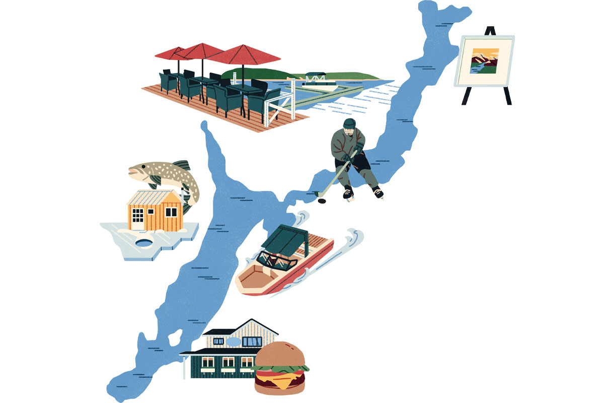 Kashagawigamog Lake is a haven for history lovers, art aficionados and…hockey players?