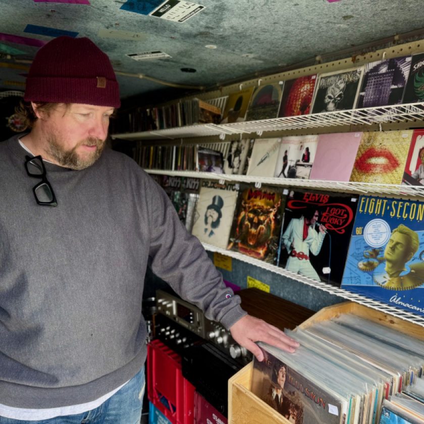 This music fan turned an old trailer into the World’s Smallest Record Shop