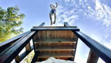 Watch how the Cottage Coach transforms an awkward outdoor space with a floating deck