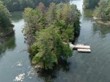 $998K for an island with gardens and two docks near the Thousand Islands
